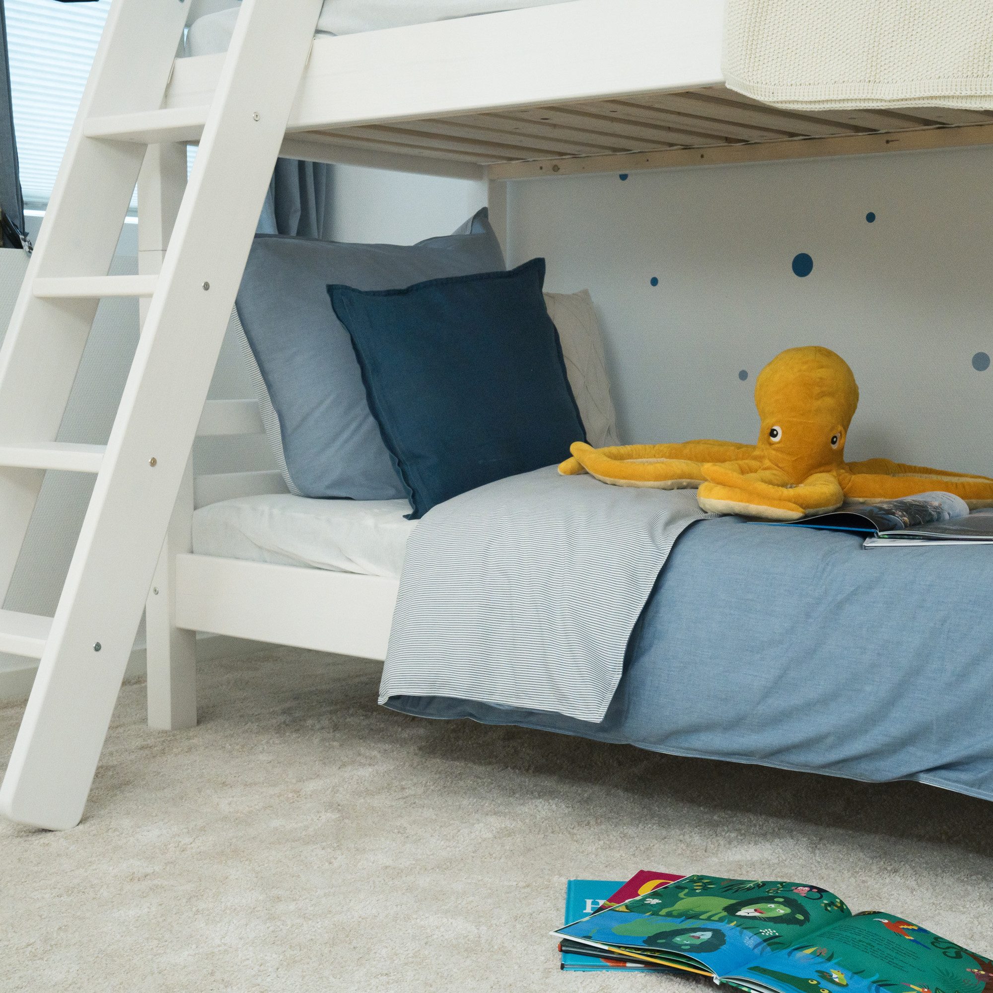 WOMONY Etagenbett / Set Grundbett unten + Oberbett mit Leiter 90 x 200 cm ( günstig online kaufen