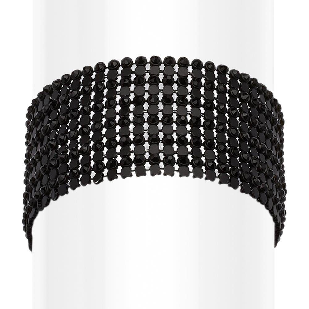 Unique Armband Schwarz Mit Strass-Steine im Mesh Stil MOA0002 günstig online kaufen