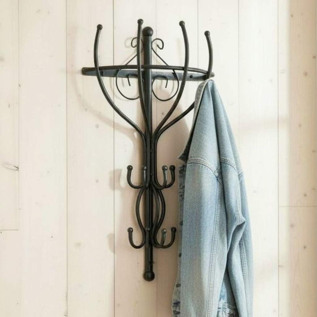 DanDiBo Garderobenhalter Garderobe Kleiderständer Vienno Halbrund 66 cm Wandgarderobe Haken, Kleiderhaken