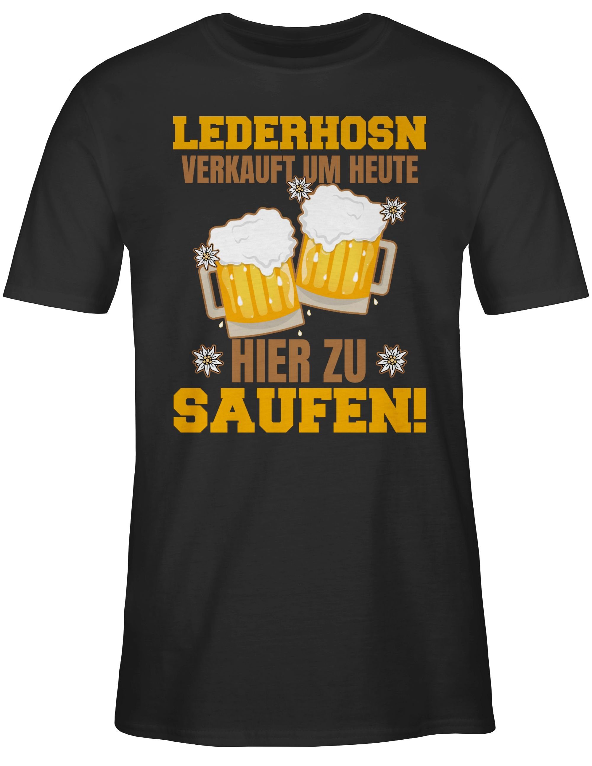 Shirtracer T-Shirt Lederhosn verkauft um heute hier zu saufen - Bierkrug Mode für Oktoberfest Herren