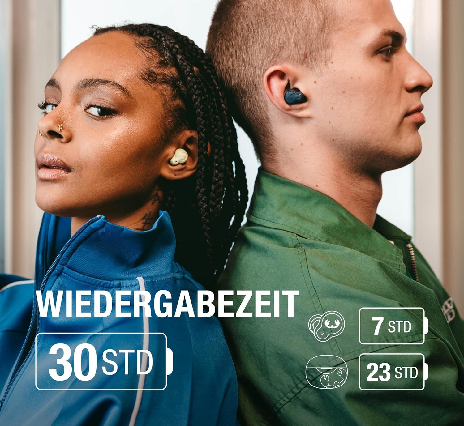 Fresh 'n Rebel True Wireless Kopfhörer mit 30h Laufzeit & klaren Anrufen In-Ear-Kopfhörer (Diese True Wireless Kopfhörer bieten kraftvollen Sound, stabile Verbindung und hohen Komfort für den ganzen Tag., Kompakte Stereo Headphones mit Ladecase, stabiler Verbindung & Komfort)