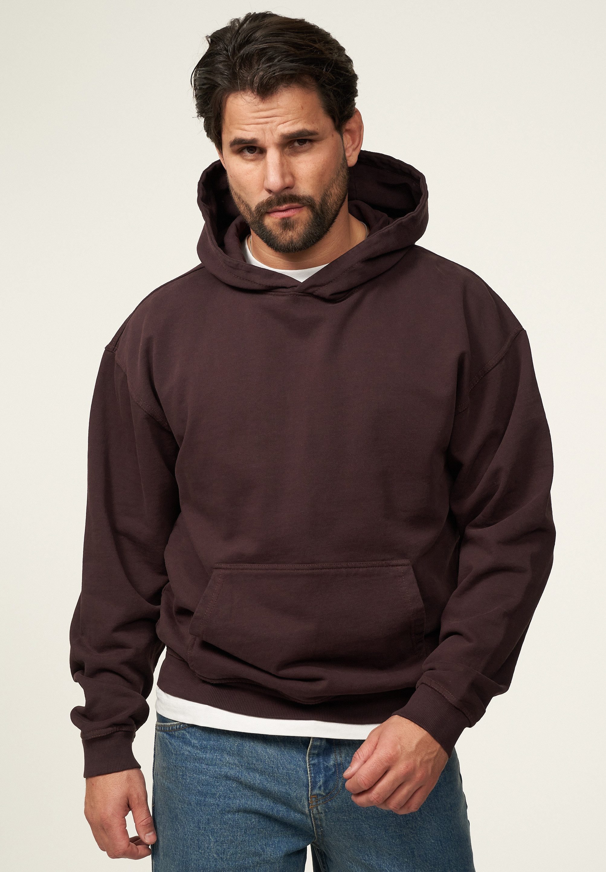 BEHYPE STUDIOS Hoodie BHSOITA Herren Heavy Oversize Blank Kapuzenpullover Sweatshirt Raglan Sweater