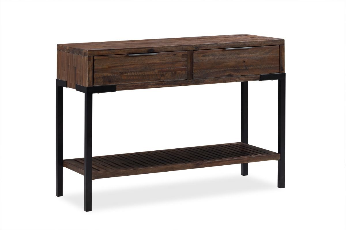 WOLF MÖBEL Konsolentisch DETROIT Konsole mit 2 Schubladen / 1 Ablage (110x43x78), DETROIT Konsole mit 2 Schubladen / 1 Ablage