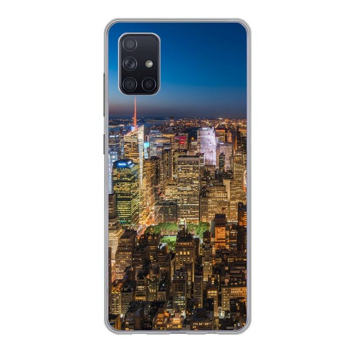 MuchoWow Handyhülle New York - Farben - Nacht Phone Case Handyhülle Samsung Galaxy A71 Silikon Schutzhülle
