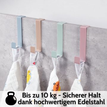 DEKAZIA Türhaken, Kinderzimmer, Garderobe, Badezimmer, Bad, Flur, Türen, Schubladen, Türhaken zum Einhängen Kinderzimmer, Handtuchhaken, Garderobenhaken