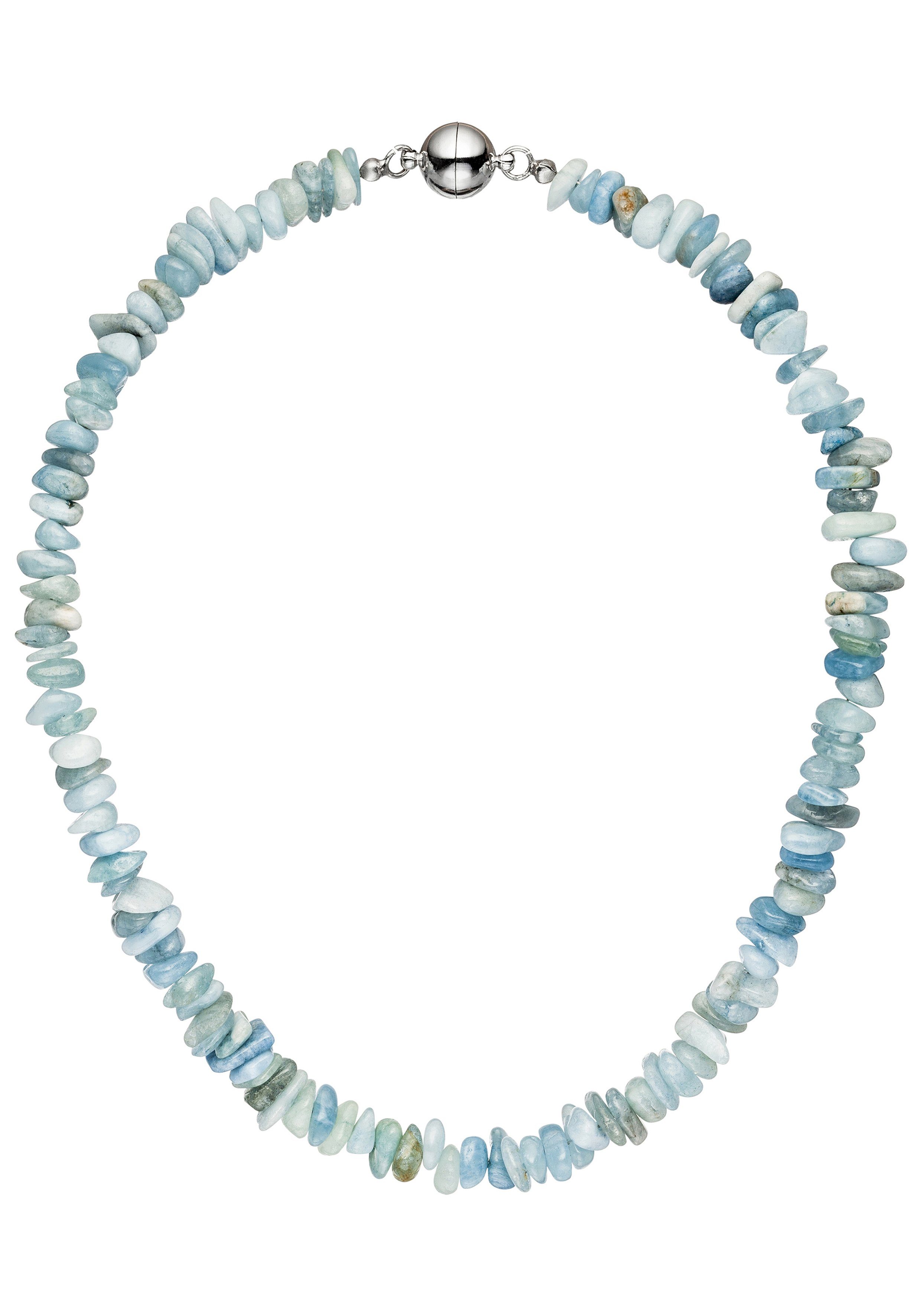 JOBO Kette ohne Anhänger, mit Aquamarin barock 45 cm günstig online kaufen