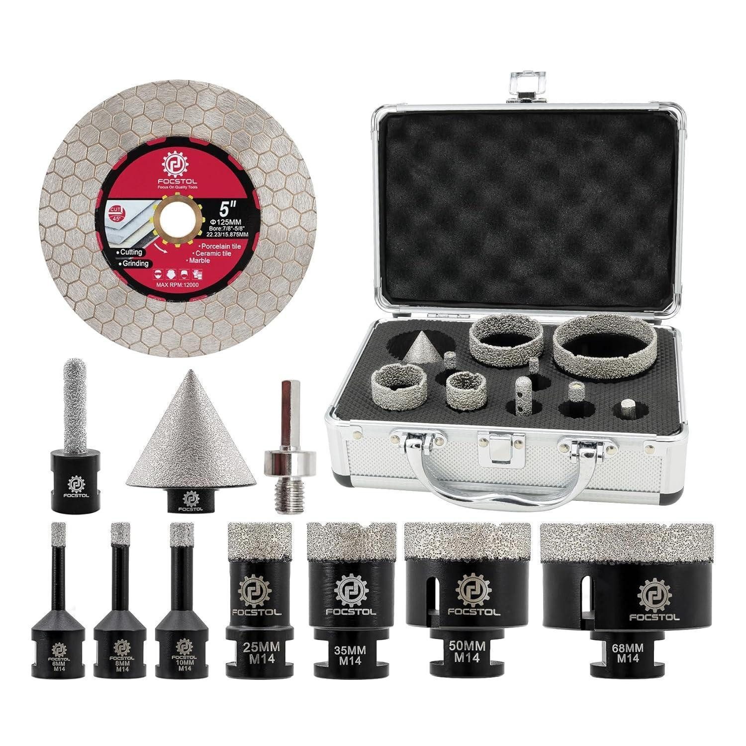 LuxusKollektion Fliesenbohrer Fliesenbohrer Diamant Bohrkronen Keramik Marmor 11tlg SET3