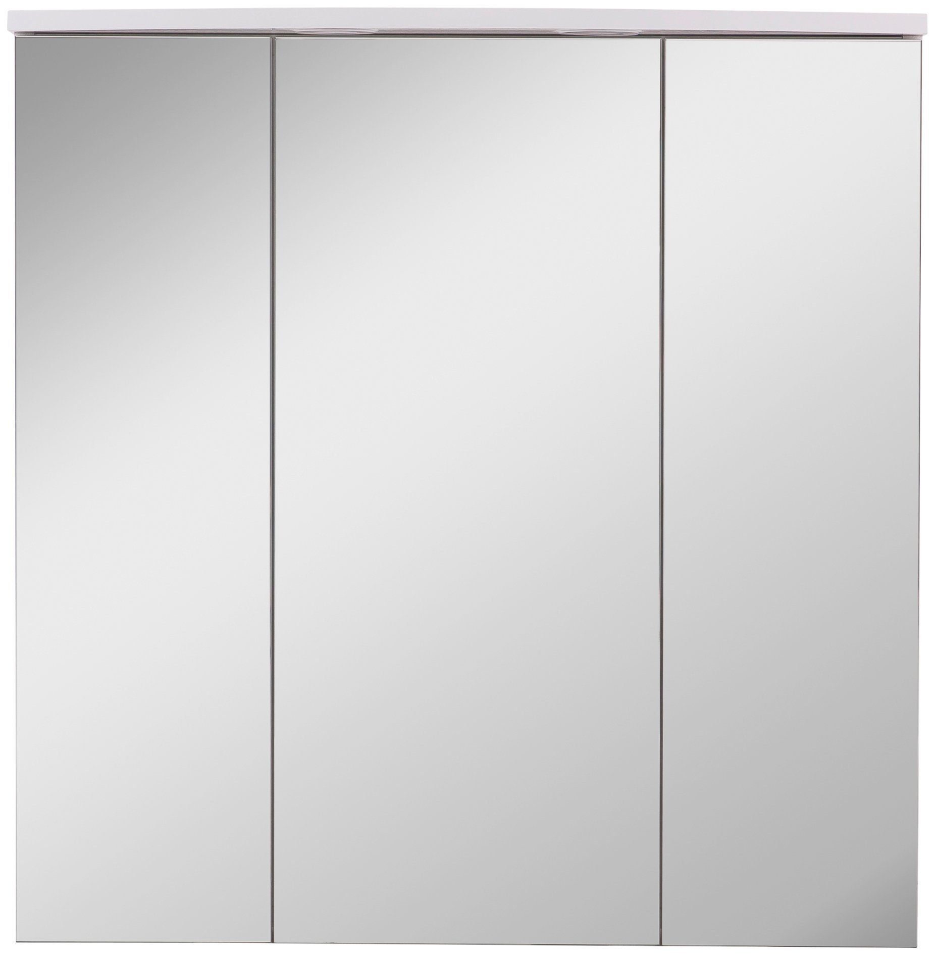 2 Verona Breite LED-Einbaustrahler, cm, 70 3-türig, Schalter-/Steckdosenbox Schildmeyer Spiegelschrank