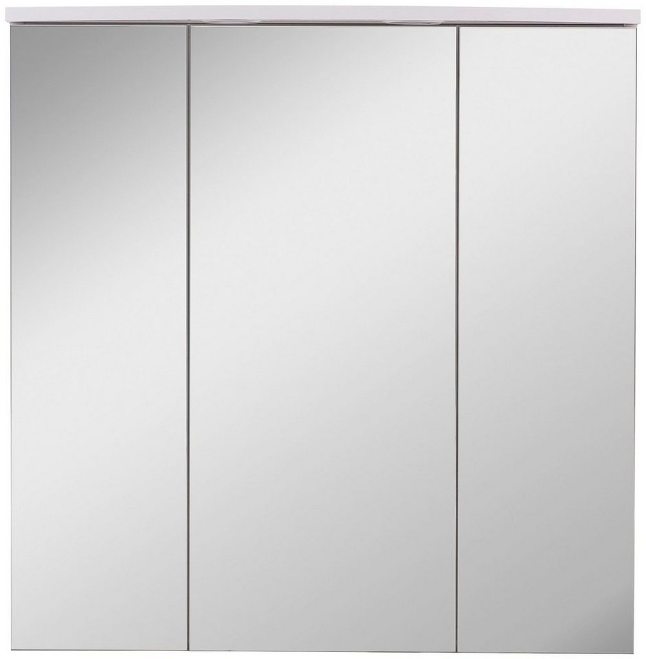 Schildmeyer Spiegelschrank Verona Breite 70 cm, 3-türig, 2 LED- Einbaustrahler, Schalter-/Steckdosenbox