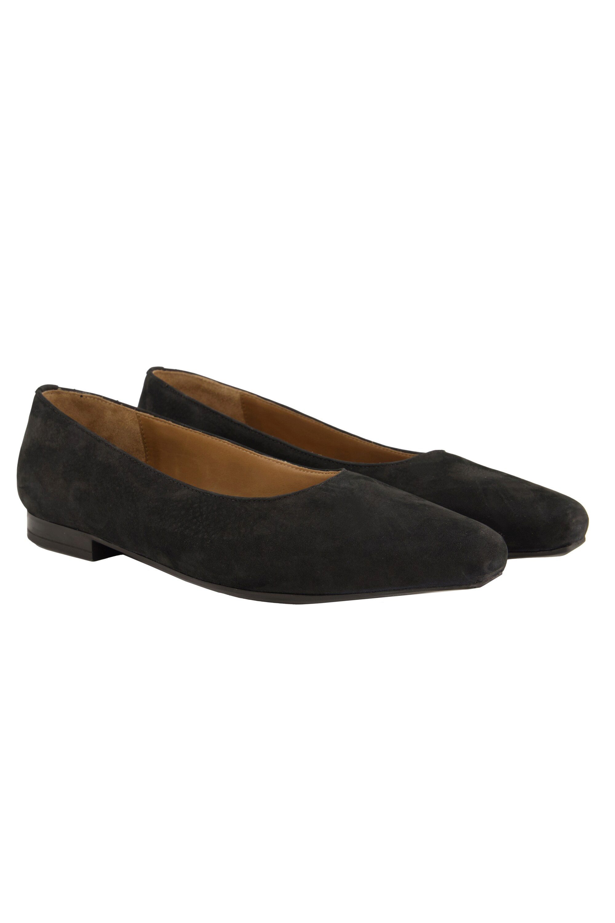 Ulla Popken Leder-Ballerinas Nubukleder Weite H Ballerina