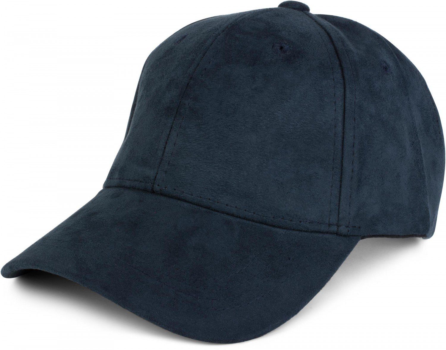 styleBREAKER Baseball Cap (1-St) in Optik Cap Wildleder Dunkelblau