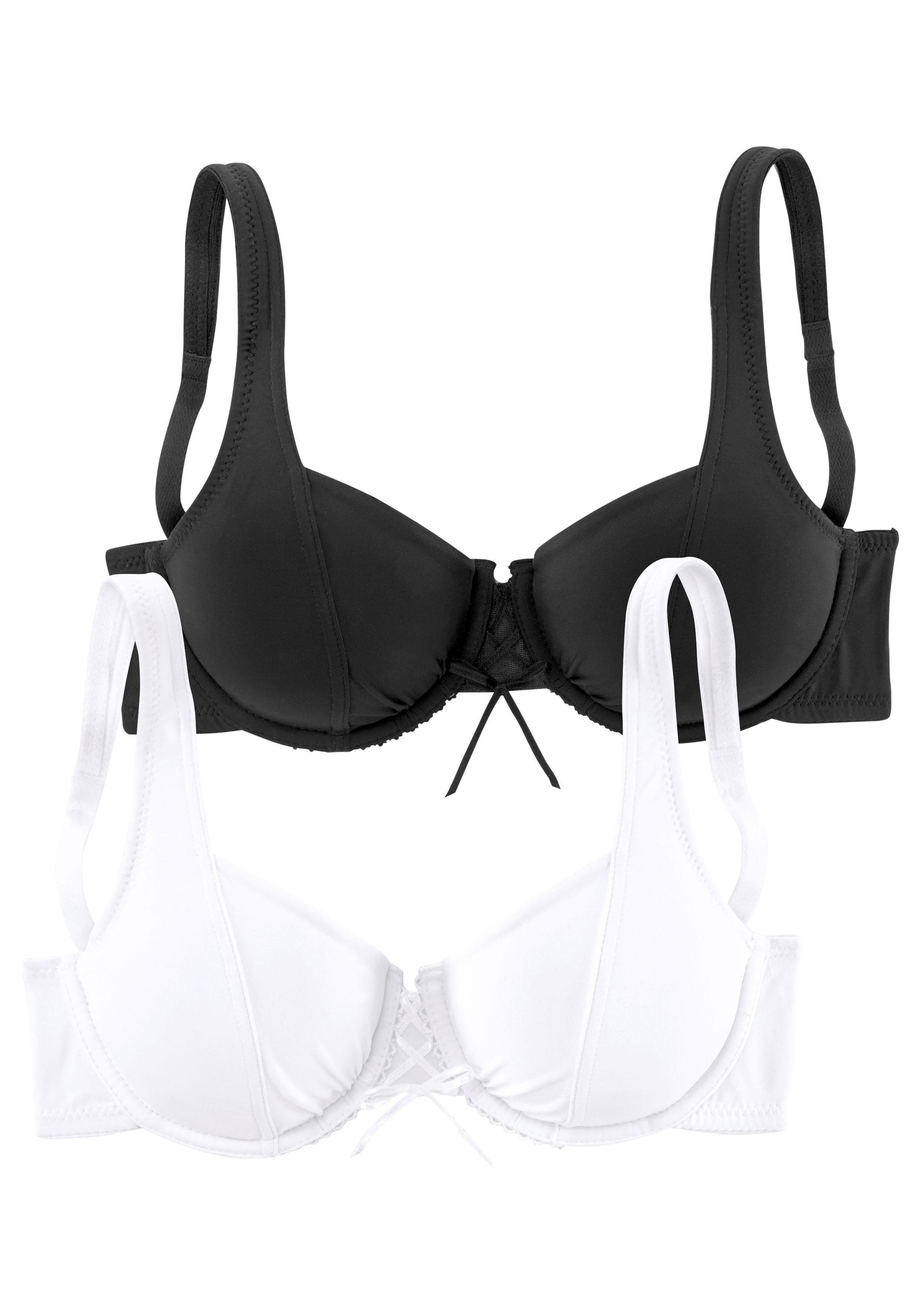 petite fleur by Lascana Dekolleté-BH, Dirndl-BH, Bügel-BH (Packung, 2 Stück) mit schönen Raffungen im Cup, Dessous – Bild 2 von 5