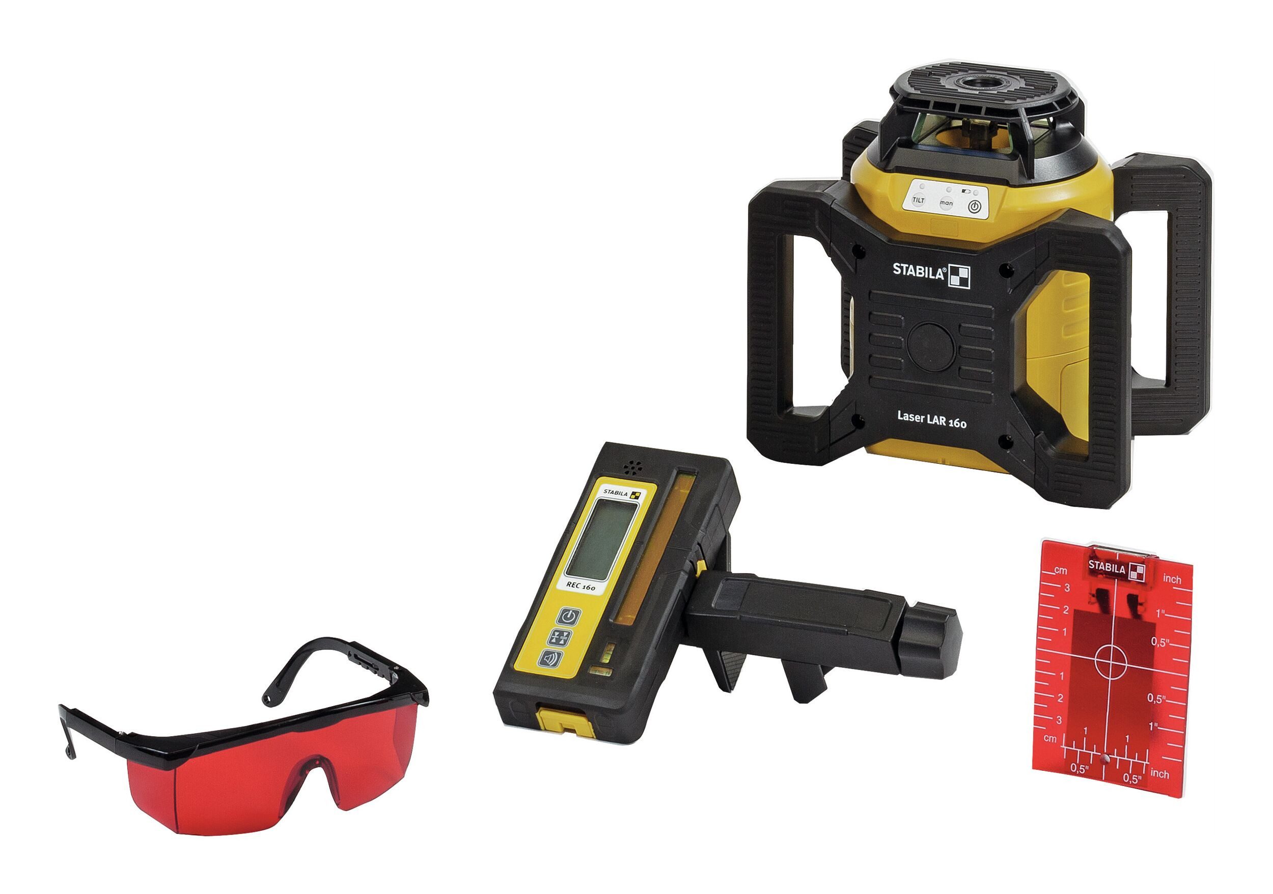 Stabila Punkt- und Linienlaser, Rotationslaser LAR 160 5-teilig