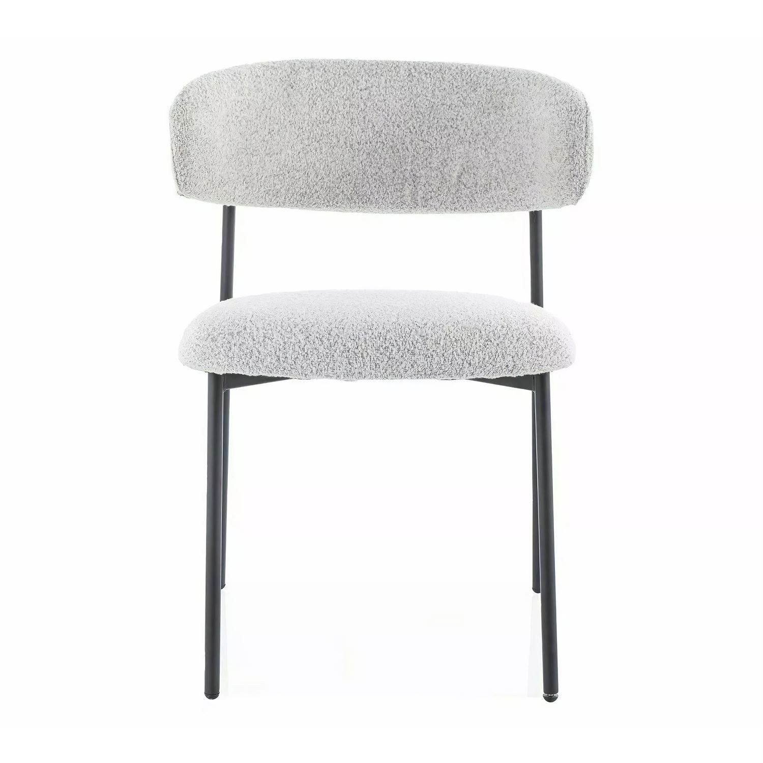 Lookway Polsterstuhl ELYSE Moderner Stuhl mit schwarzen Metallbeinen