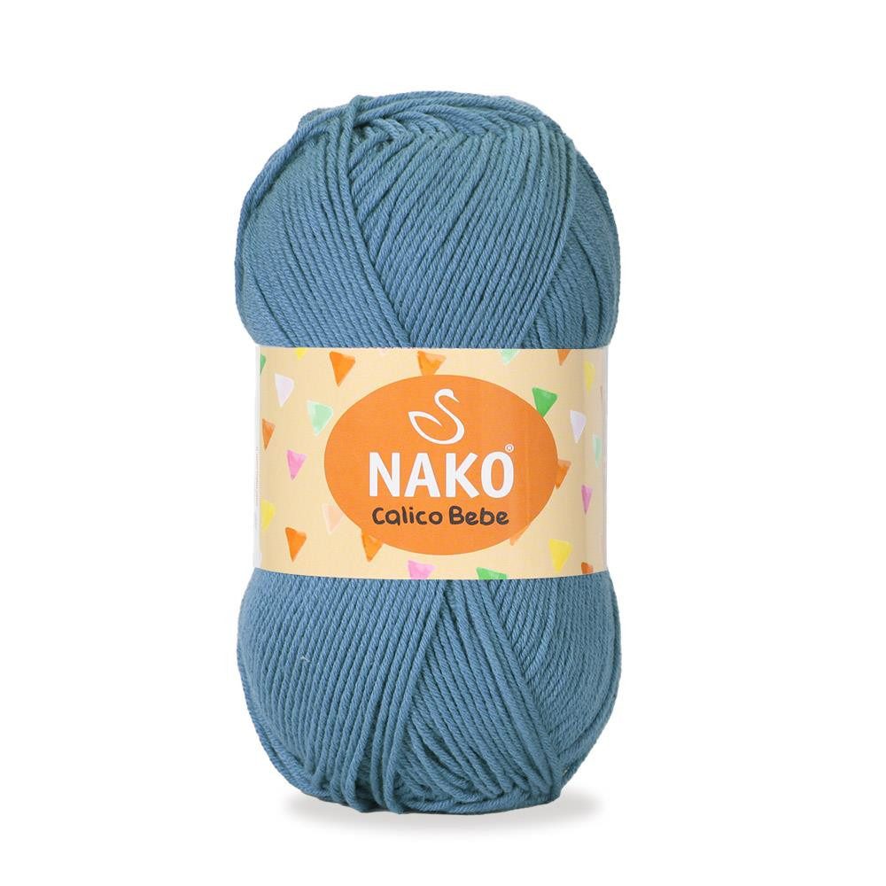 NAKO 5 x NAKO Calico Bebe Häkelwolle, 245 m, Baumwoll-Strickgarn,Häkelgarn,Babygarn