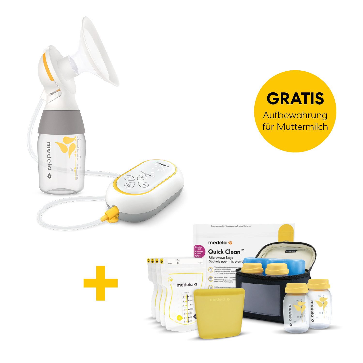 MEDELA Elektrische Milchpumpe Freestyle™ Mini Classic + All-in-One Storage AKTIONSPACK