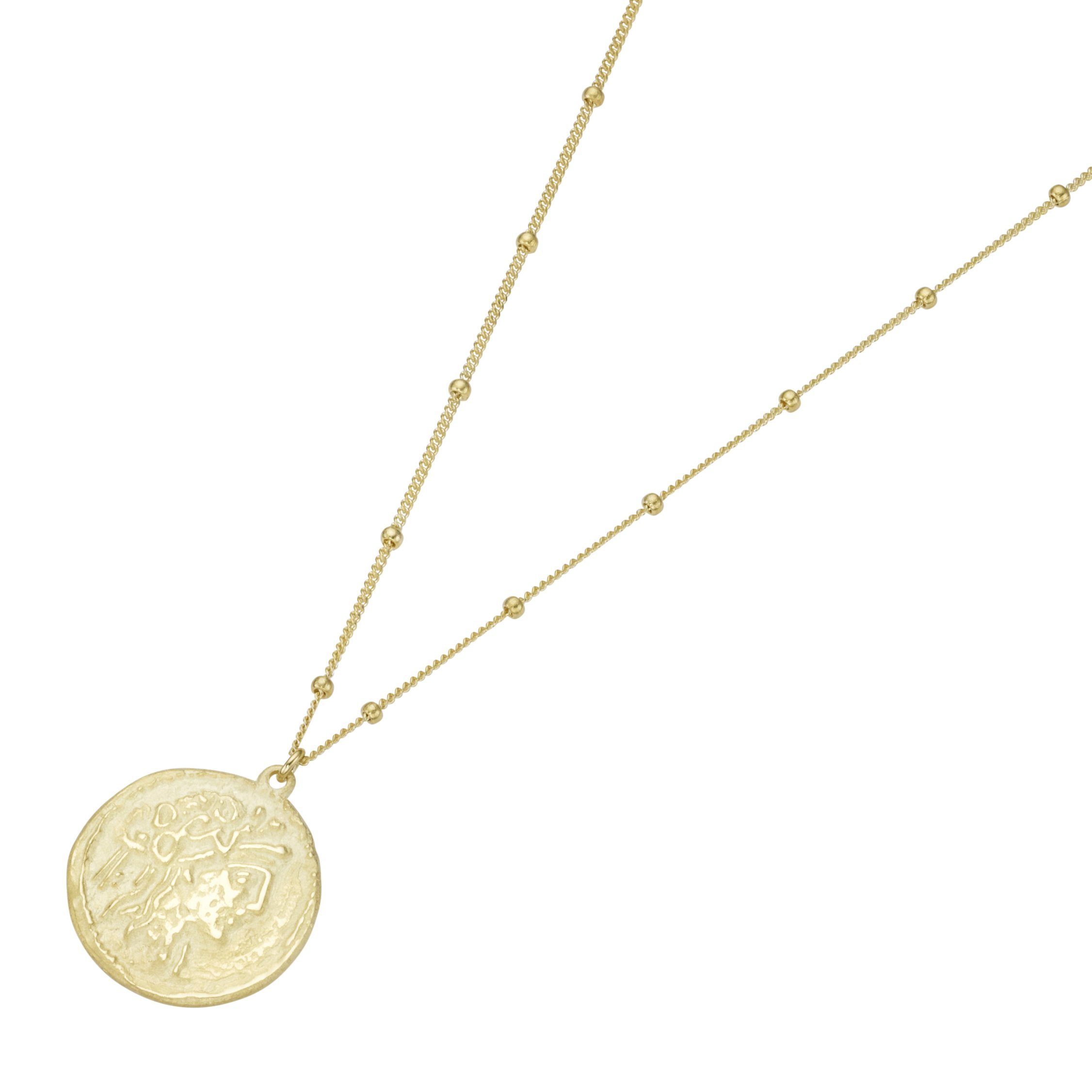 Luigi Merano Kette mit Anhänger Münz - Design, Gold 375