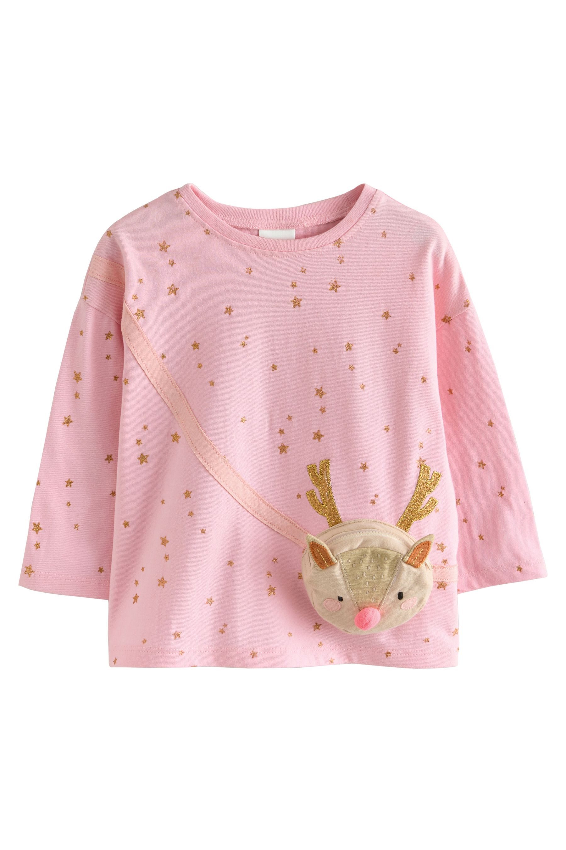Langarmshirt Langärmeliges Taschen T-Shirt