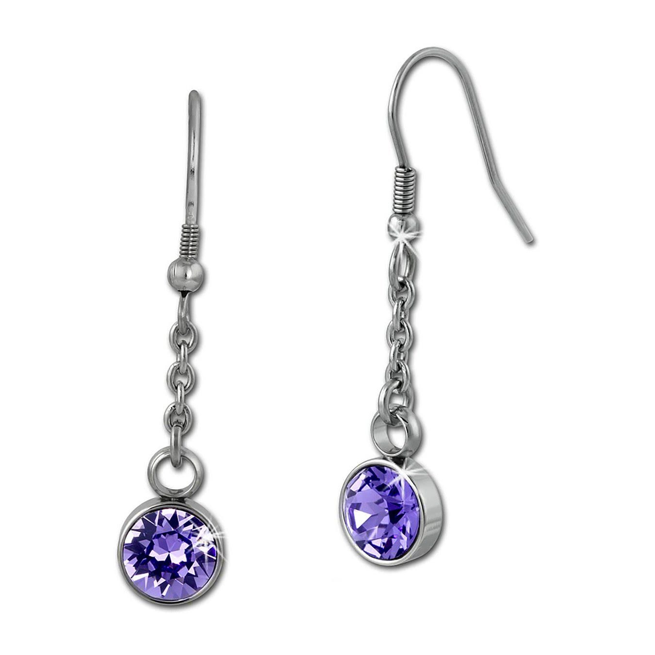 Amello Paar Ohrhänger Amello Ohrringe Edelstahl Ohrhänger rund (Ohrhänger), günstig online kaufen