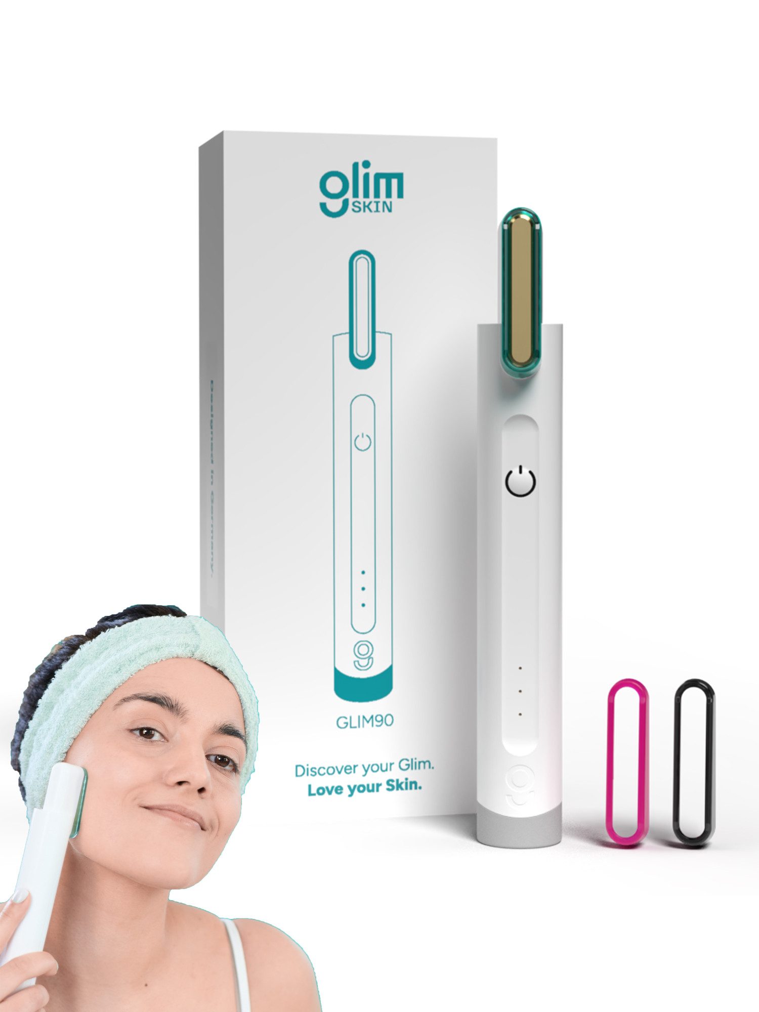 Glim Skin Kosmetikbehandlungsgerät Professionelles Kaltplasma-Kosmetikgerät GLIM90, Elektrische Gesichtsbürste, Gesichtspflege