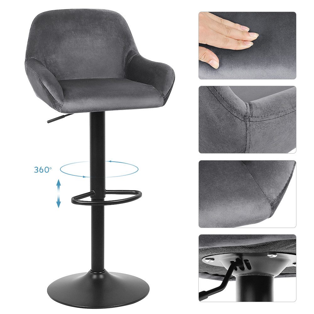 JEOBEST Barhocker Barstühle Samt Barstuhl Designer günstig online kaufen