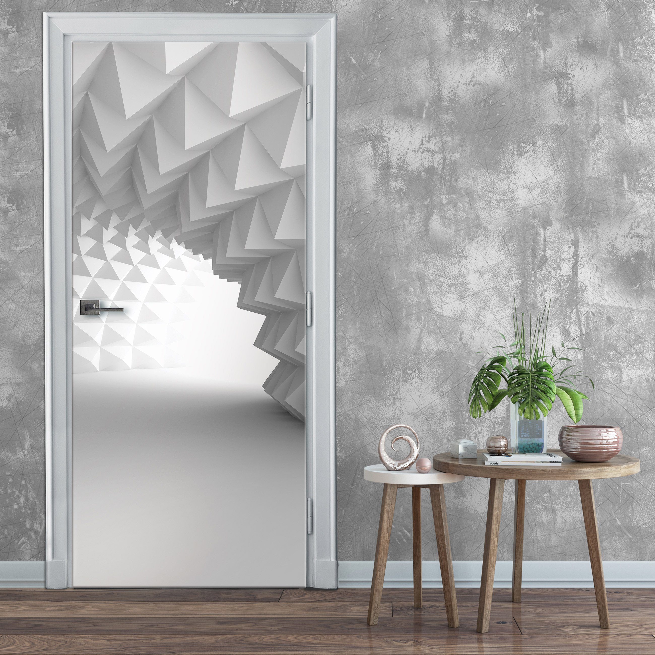 Wallarena Türtapete »Selbstklebend Tunnel 3D Effekt Türposter Türfolie  Türaufkleber Fototapete für Tür, 91x211 cm«, Glatt, 3D-Optik, Türtapete  Selbstklebend