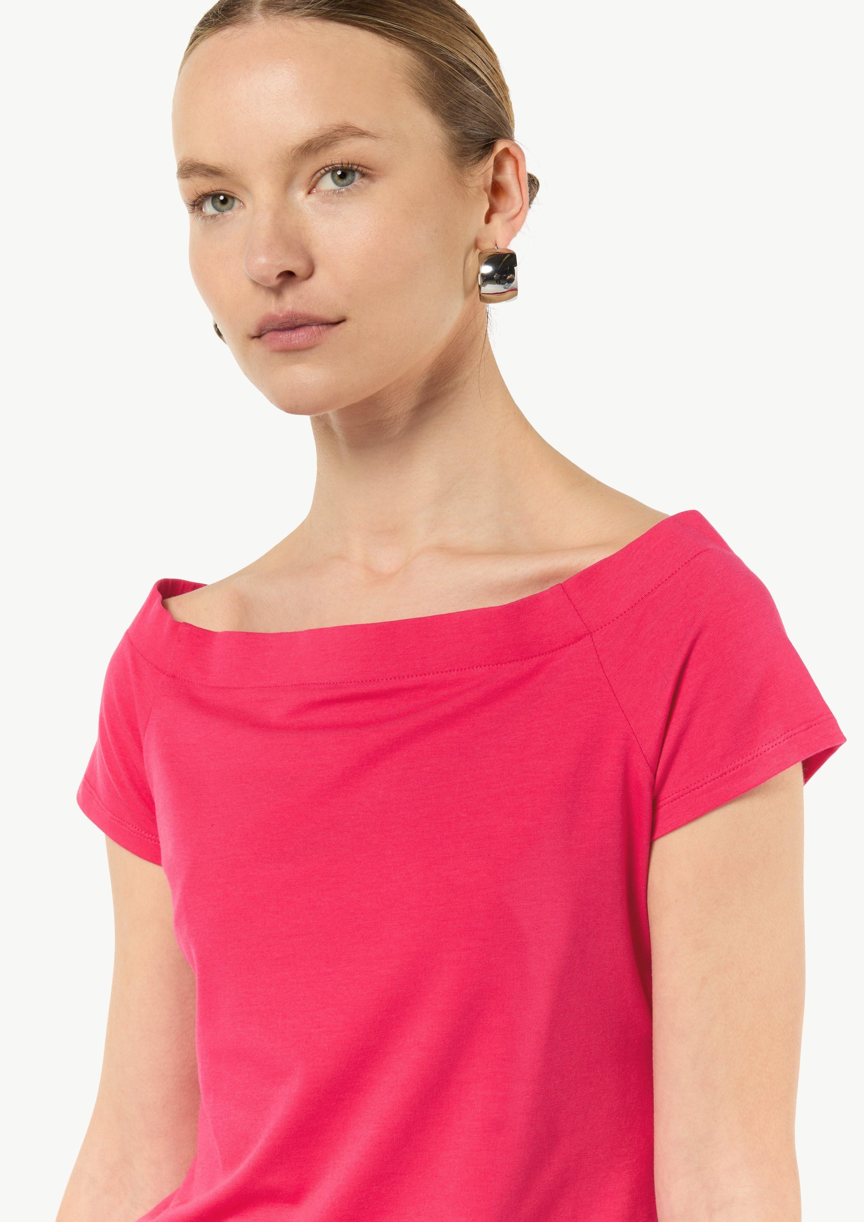 Comma Langarmbody Schulterfreies Shirt aus Baumwoll-Mix günstig online kaufen