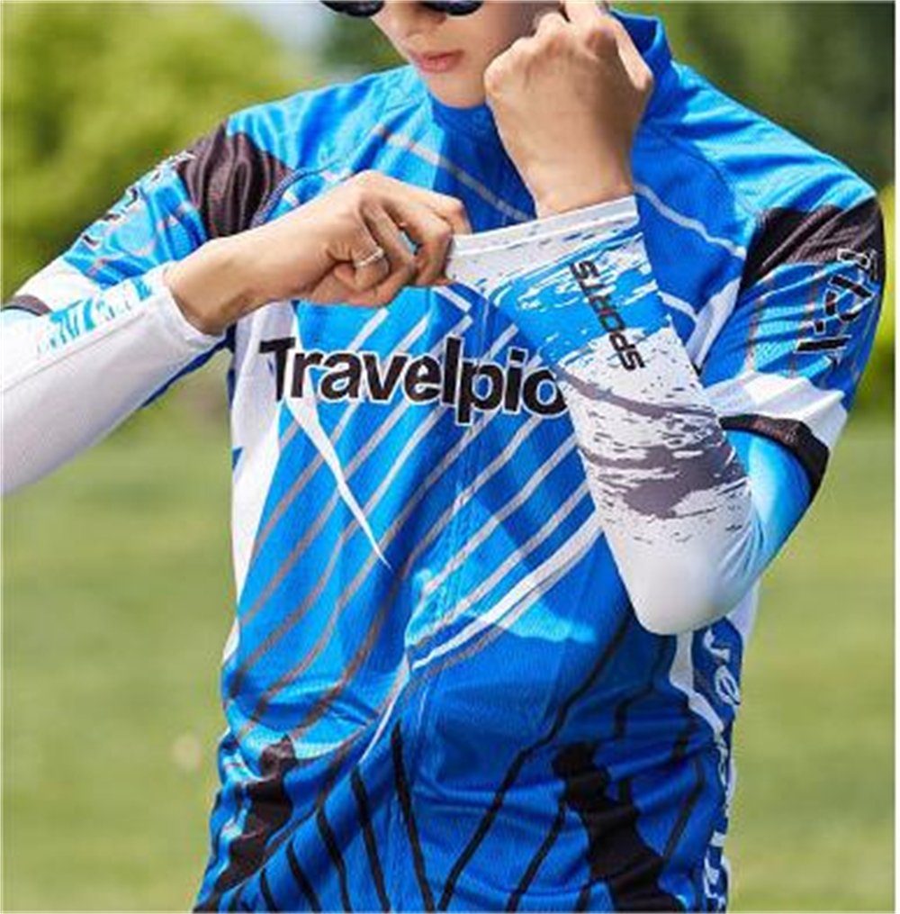 Rouemi Armstulpen Arm Bewegung Blau Cooling Sleeves Kühlung Sonnenschutz Radfahren, Ärmel