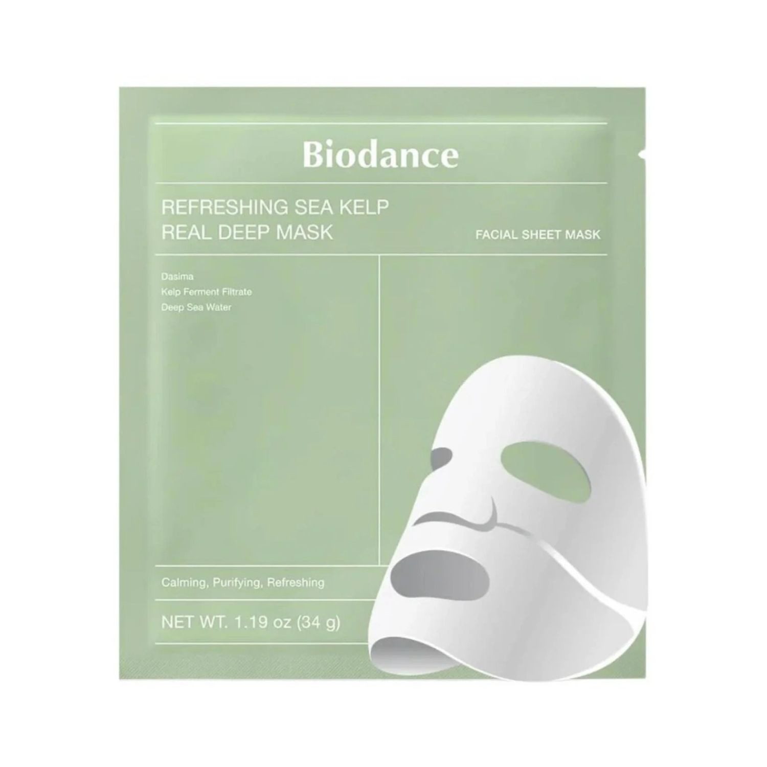 Gesichtsmaske Refreshing Sea Kelp Real Deep Mask – Einzelmaske – beruhigende