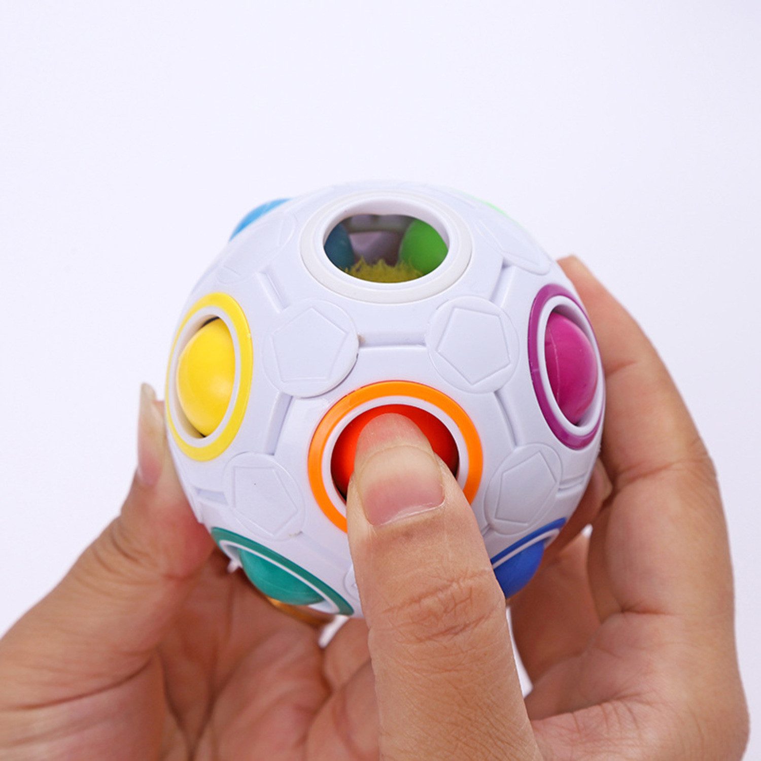 PRECORN Motorikwürfel Regenbogenball Magic Puzzle Ball Fidget Ball Anti Str günstig online kaufen