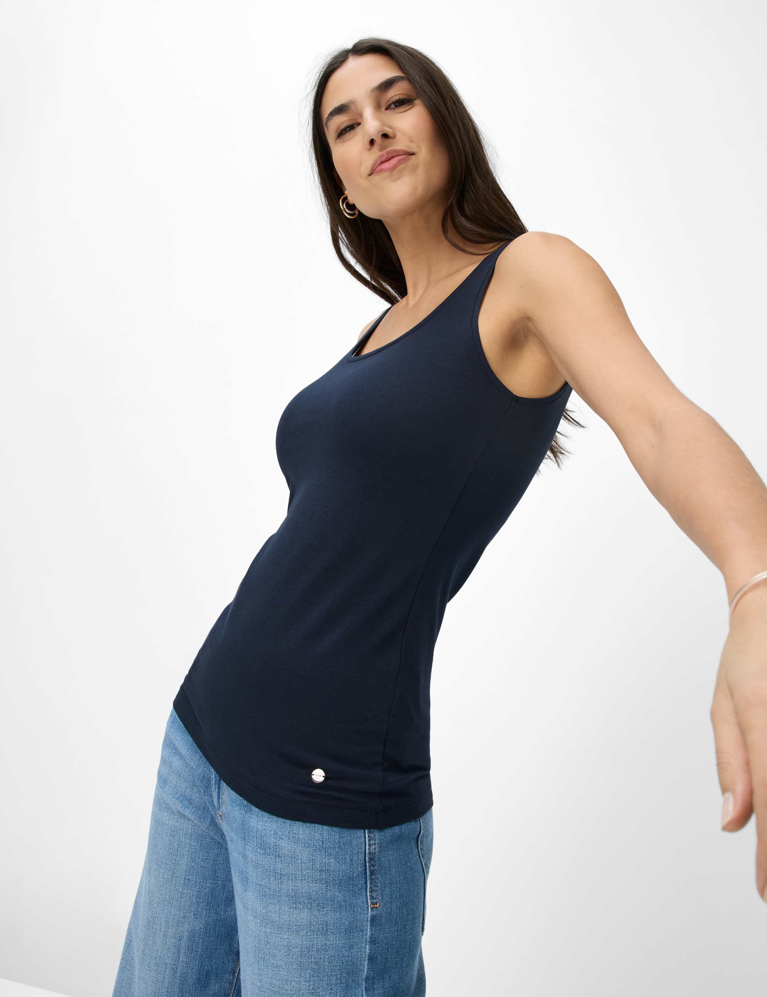Brax Kurzarmshirt Style SILVY Jersey: Top im Baumwoll-Modal-Mix – Bild 4 von 5