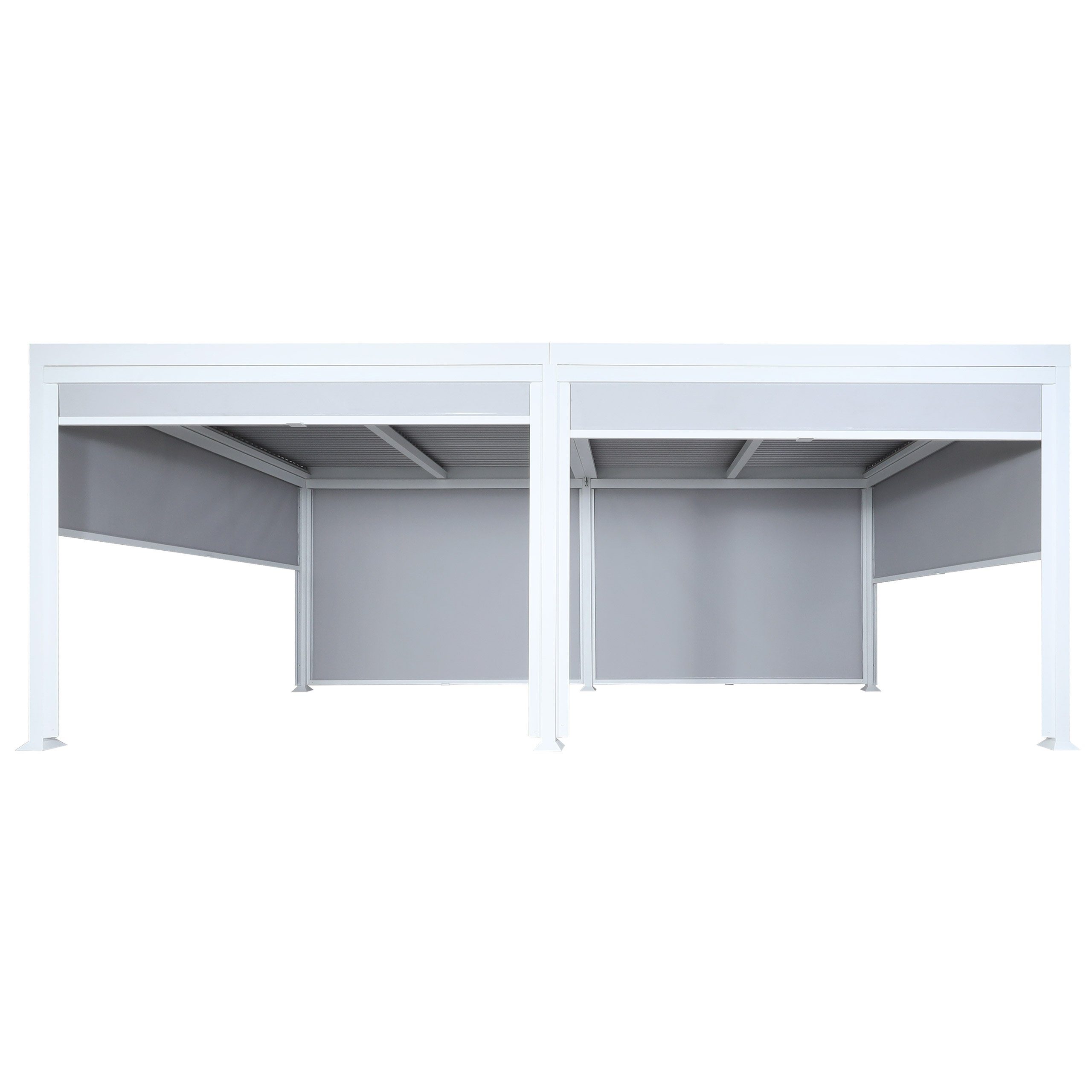 MCW Pergola MCW-L41-mS-3x6, BxTxH: 590x306x224 cm, Stabiles Aluminium-Gestell mit 8x8cm Pfosten
