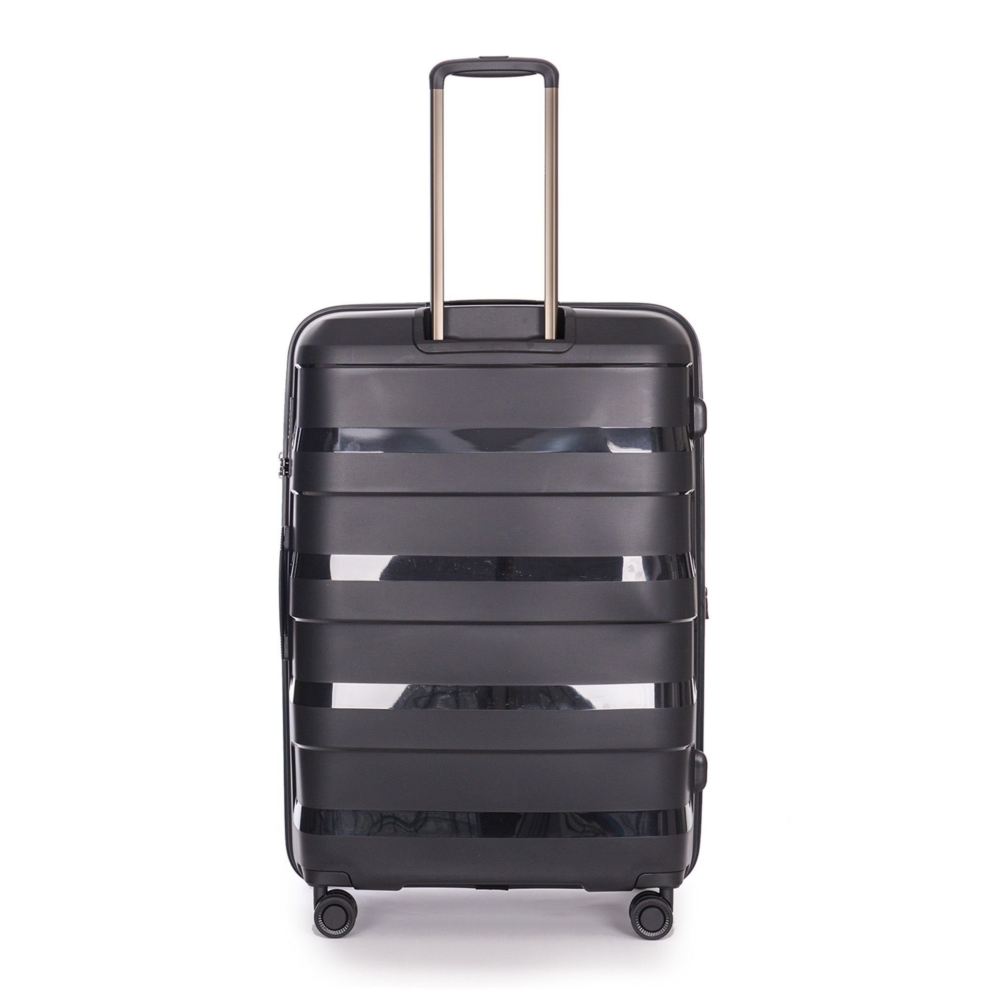 Rollen, black Polypropylen Straw +, 4 Hartschalen-Trolley Stratic