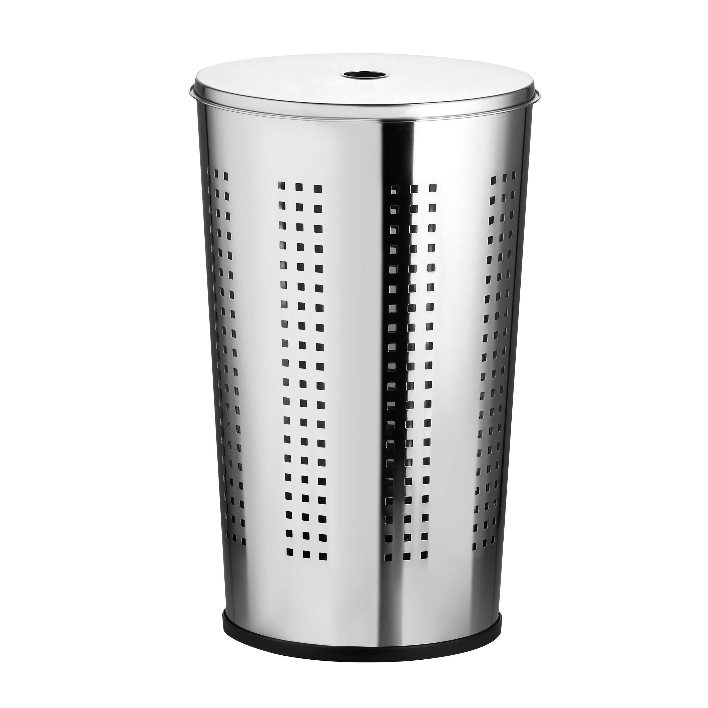 Ribelli Wäschekorb Wäschebox verchromt mit Deckel günstig online kaufen