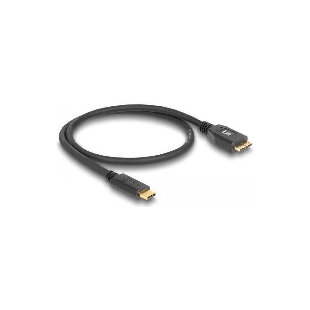 DeLOCK USB 3.1 C > micro B Kabel, 10 Gbps, schwarz. Elektro-Kabel