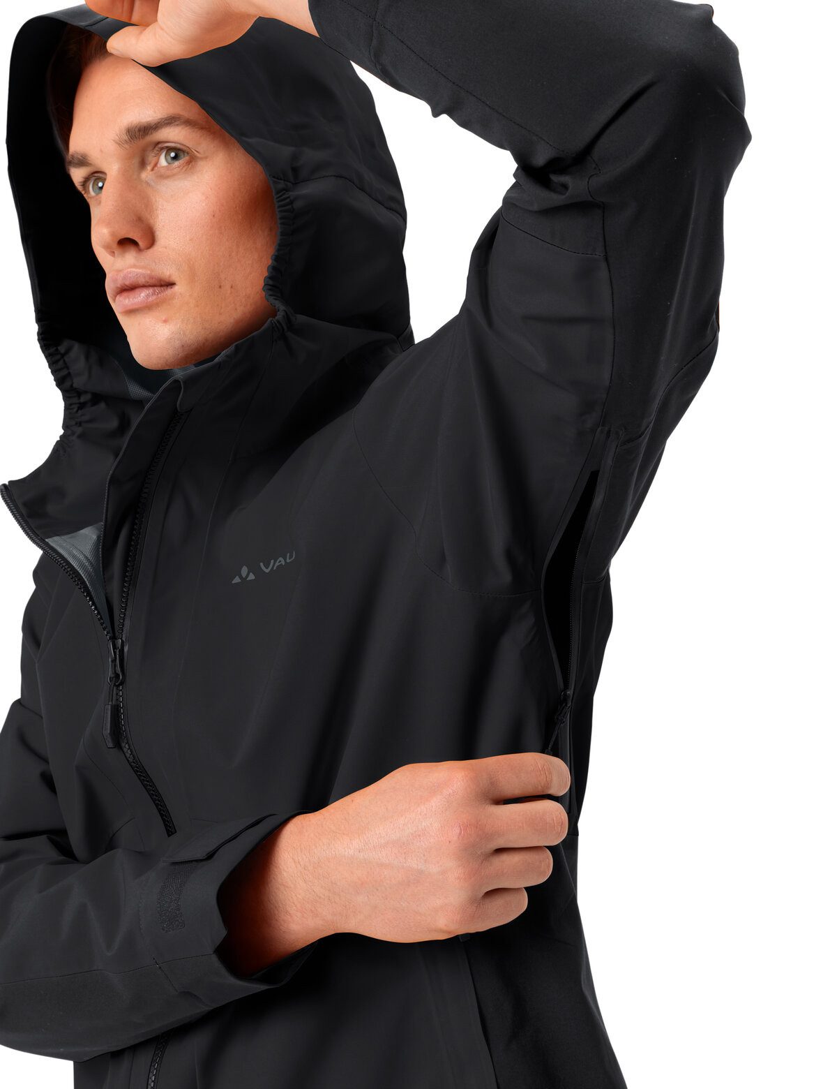 VAUDE Fahrradjacke MEN'S MOAB PRO RAIN JACKET mit Unterarm-Belüftung, winddicht, atmungsaktiv, wasserdicht