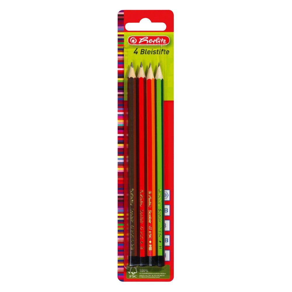 Herlitz Bleistift herlitz Bleistifte Holz HB B 2B Mine