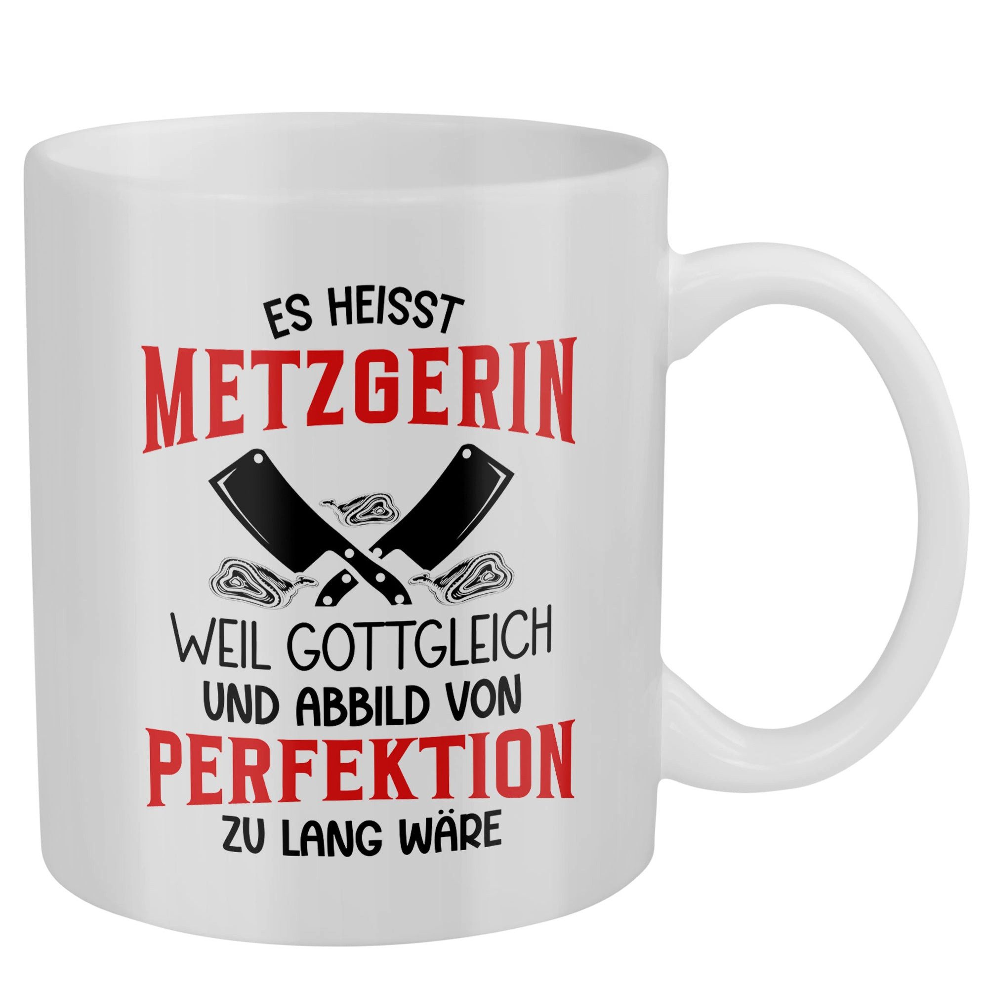 22Feels Tasse Metzgerin Geschenk Frauen Spruch Beruf Ausbildung Abschluss, Keramik, Made in Germany, Spülmaschinenfest, Beidseitig