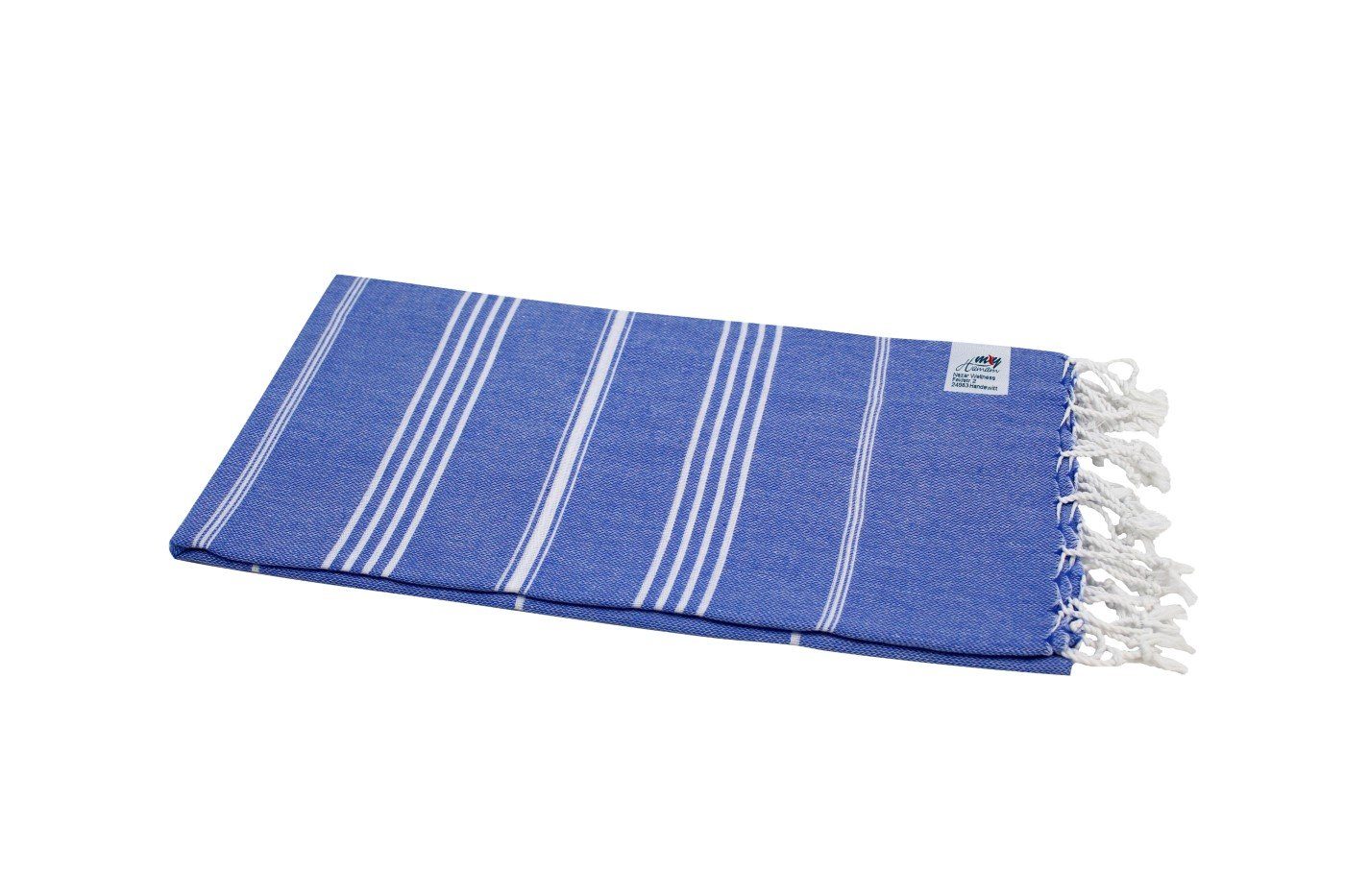 my Hamam Hamamtuch Hamamtuch Sultan blau mit weißen Streifen, Baumwolle (1-St), pflegeleicht und platzsparend, Pestemal, Sauna Handtuch