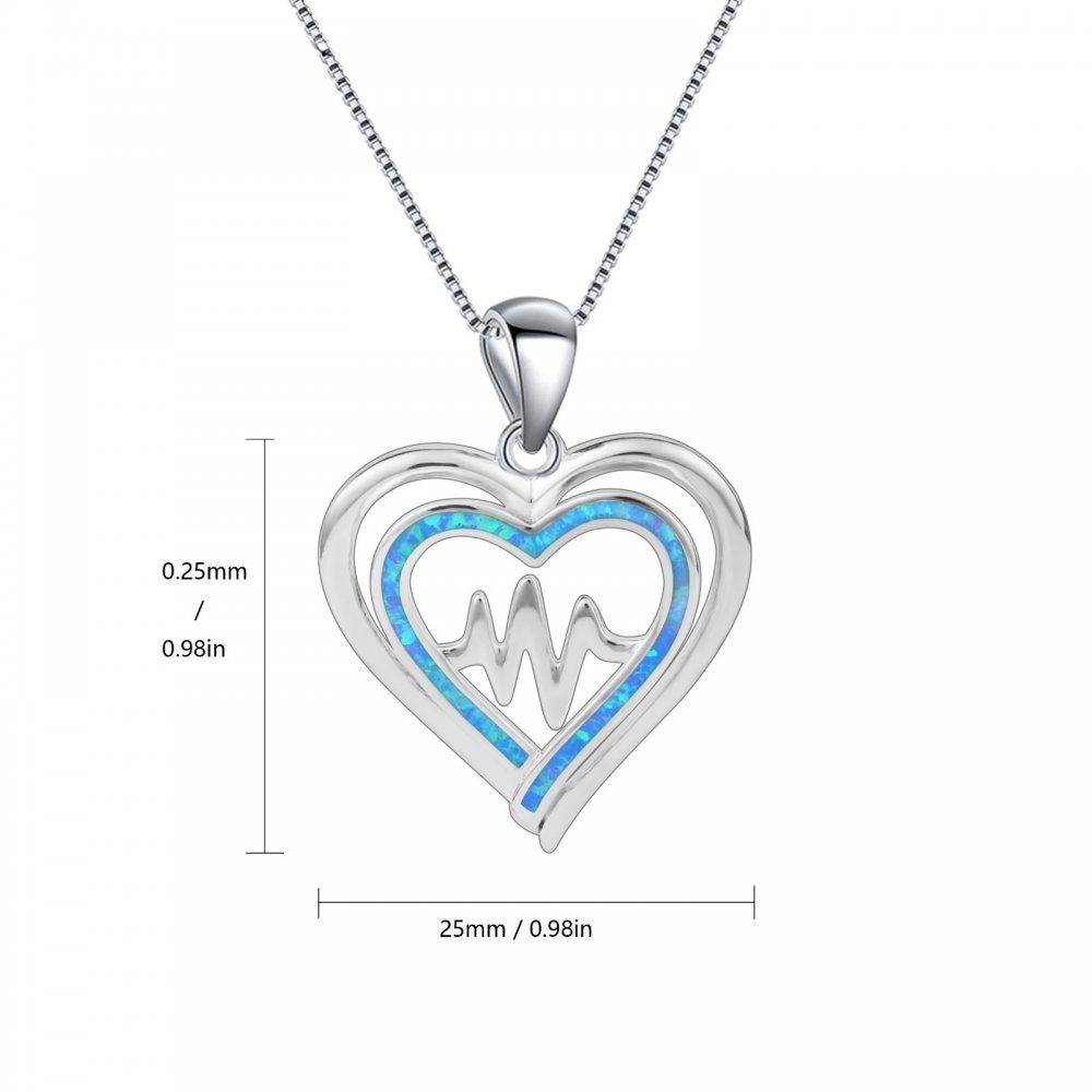 Halskette Geschenkbox Anhänger Kette Anhänger ink (1-tlg), Invanter Herz Damen, Kette Kupfer mit für