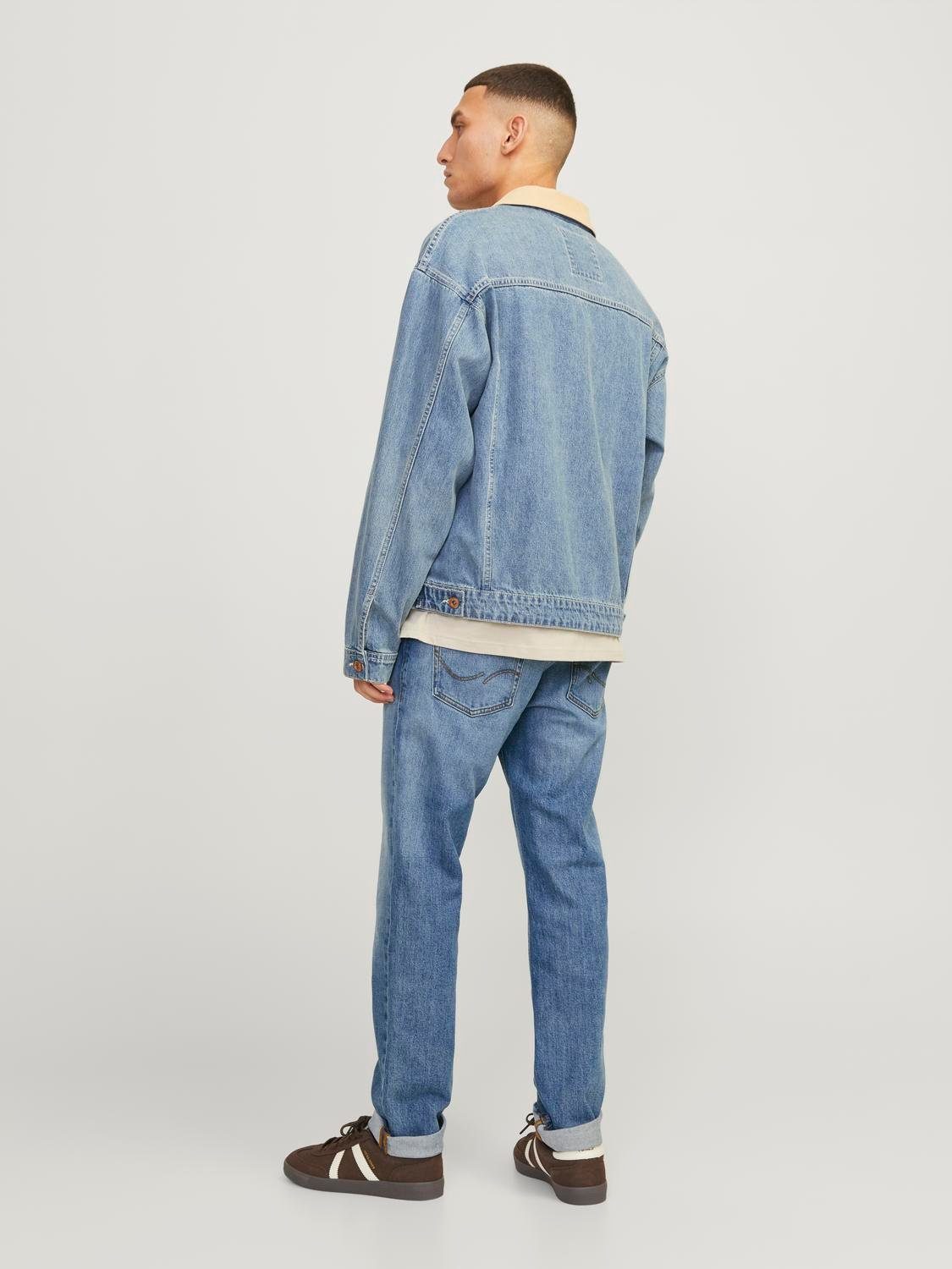 Jack & Jones Regular-fit-Jeans JJICLARK im Used-Look, Stretchkomfort und niedrige Leibhöhe Baumwollmischung, regular fit