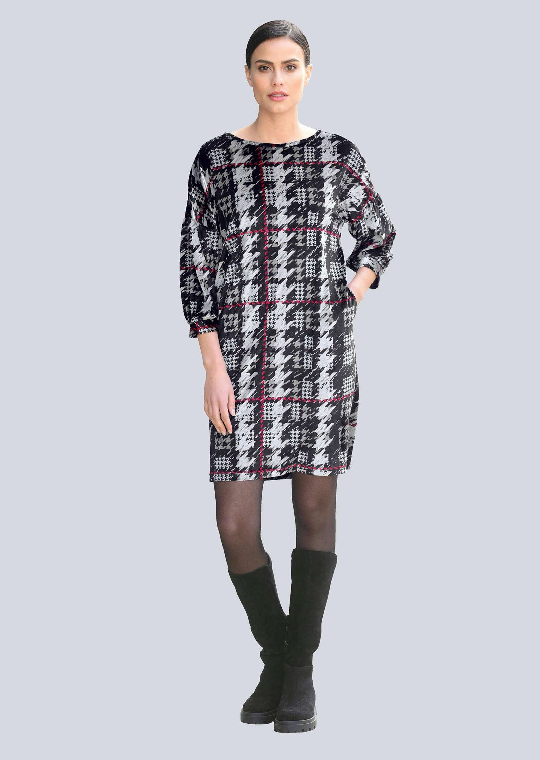 Alba Moda Jerseykleid Jerseykleid mit Hahnentrittdessin günstig online kaufen