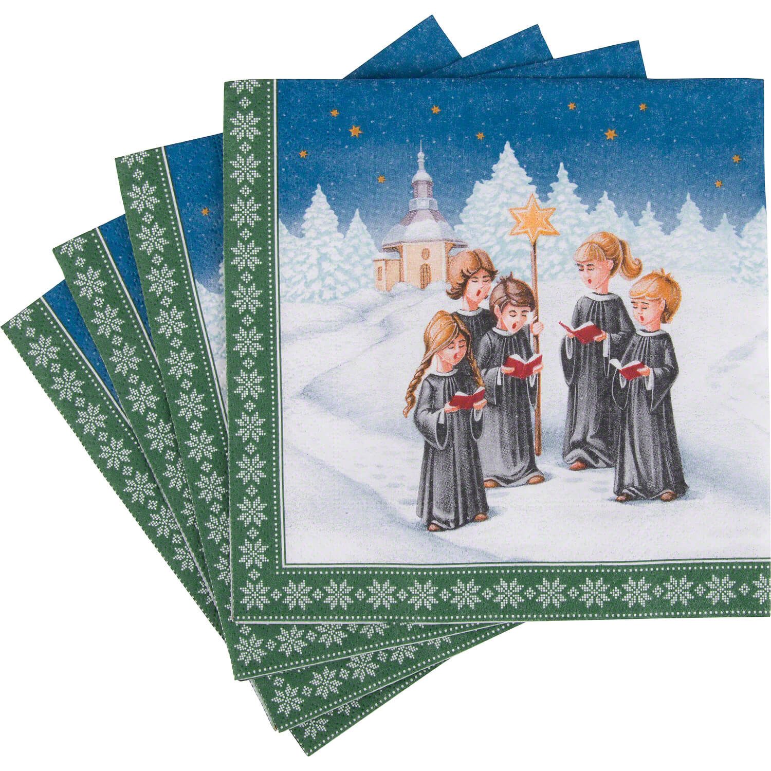 Dregeno Erzgebirge Dekofigur Servietten Kurrende - 20 Stück von Dregeno Seiffen