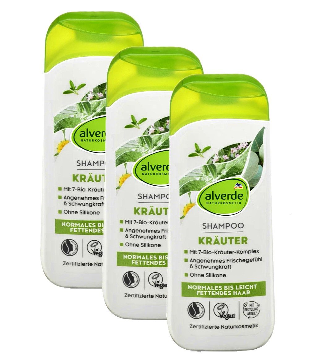 Haarshampoo 7 Bio-Kräuter - alverde Naturkosmetik 3 x 200 ml