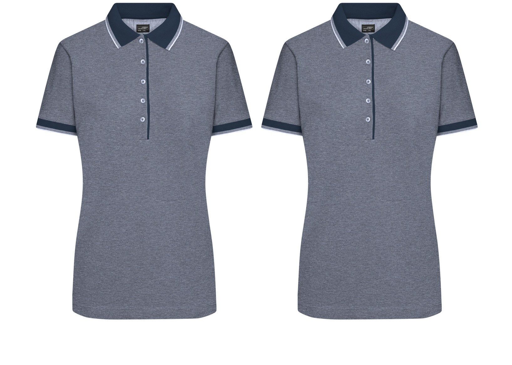 James & Nicholson Poloshirt Doppelpack Damen Polo in trendiger bicolor-Opti günstig online kaufen