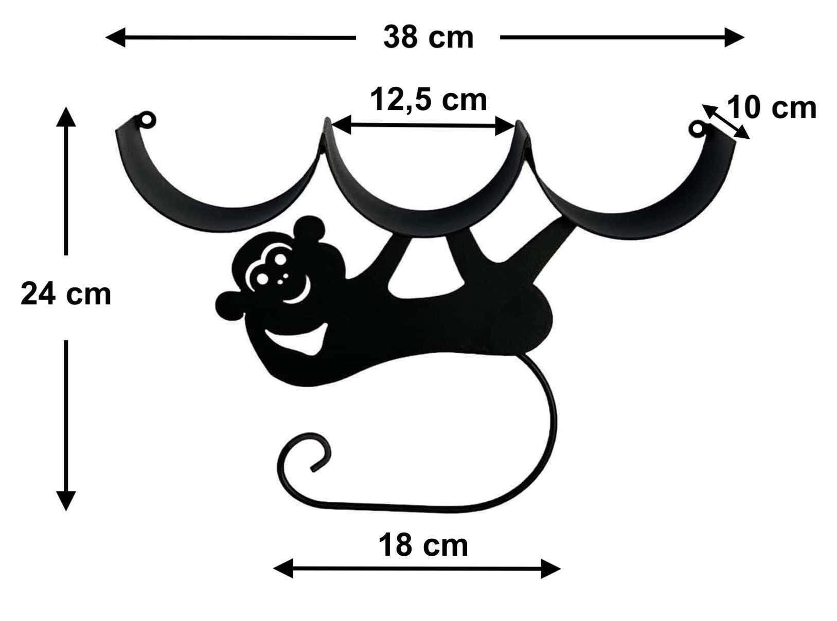 DanDiBo Toilettenpapierhalter Schwarz Wand Metall Affe günstig online kaufen