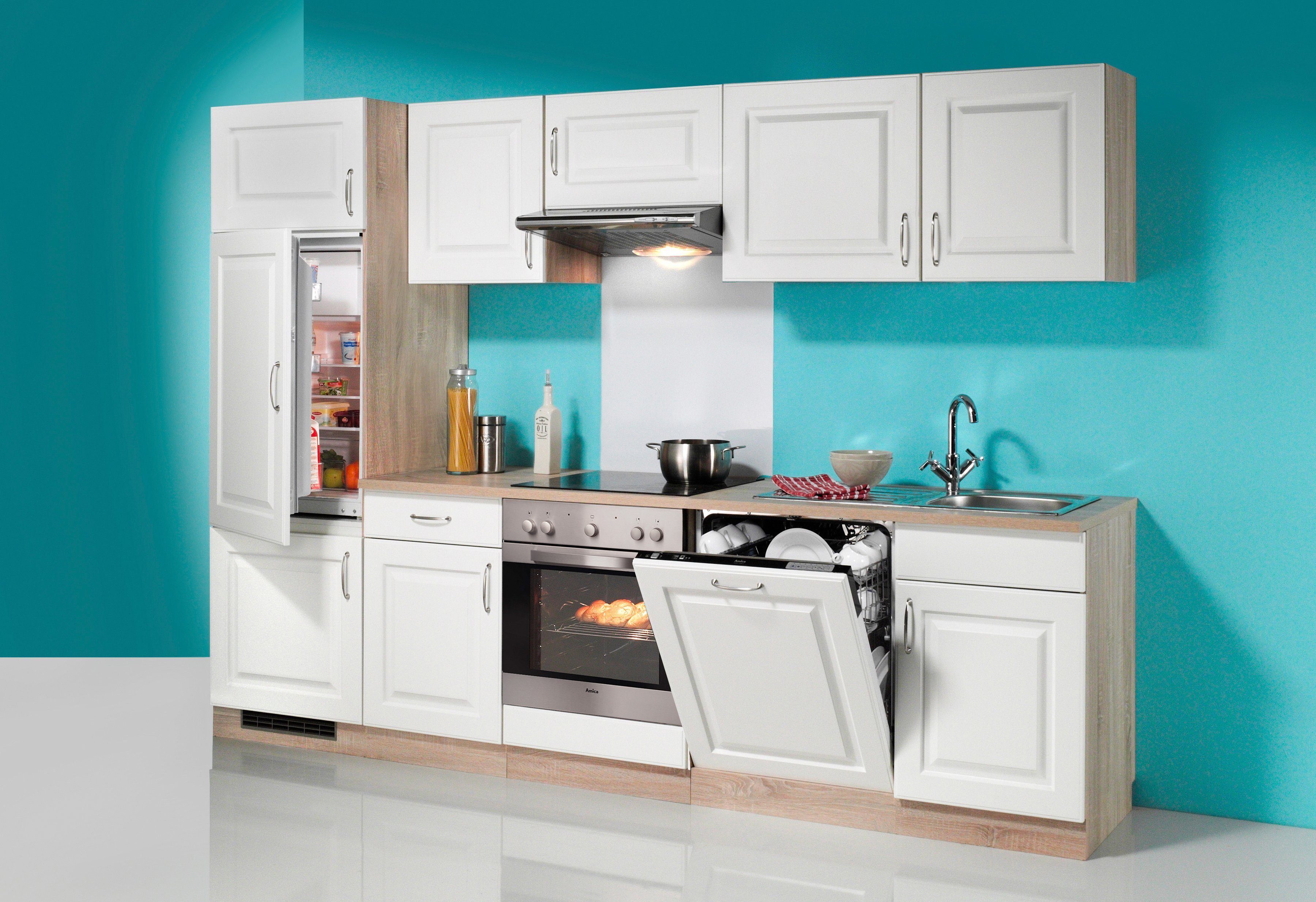 wiho Küchen Küchenzeile »Tilda«, mit E-Geräten, inkl. Geschirrspüler,  Breite 280 cm