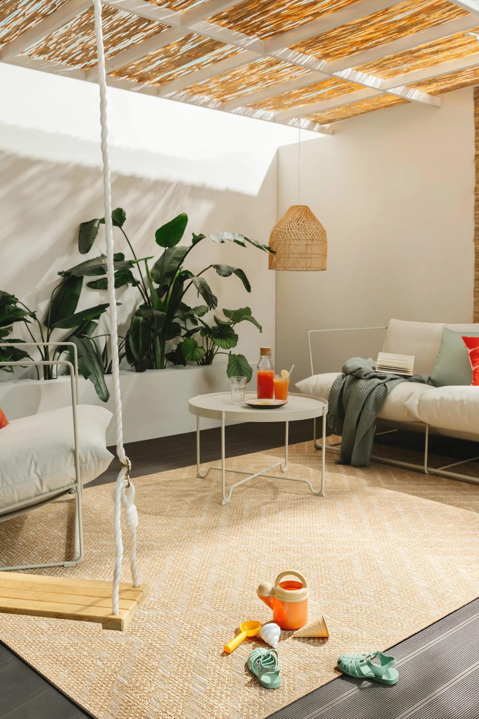 benuta Outdoorteppich Como, rechteckig, Höhe: 5 mm, Kunstfaser, Berber, Ethno-Style, Wohnzimmer