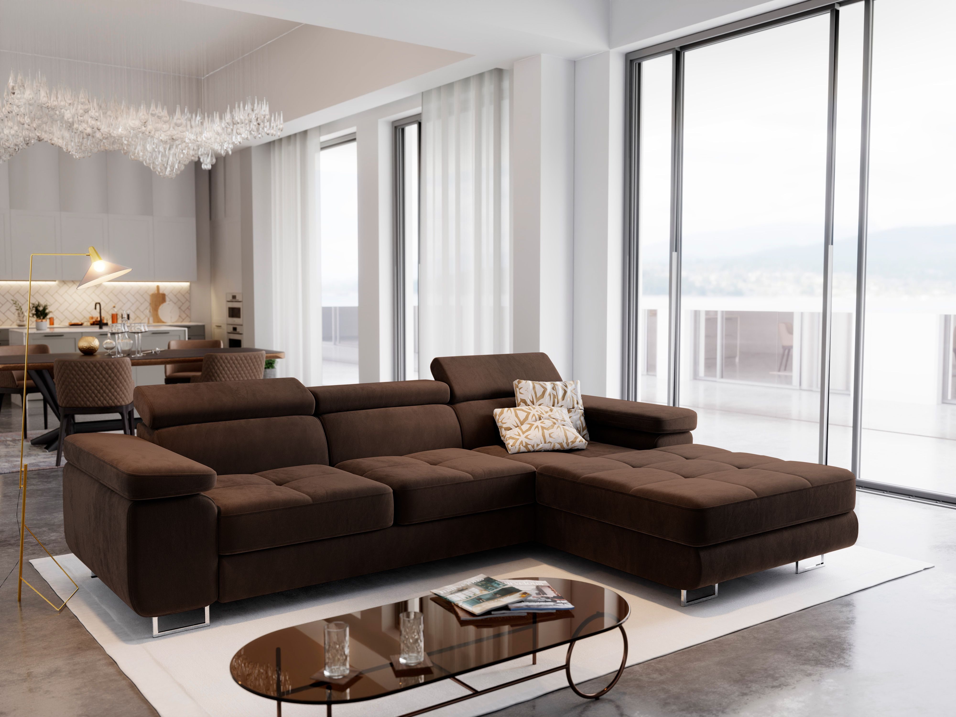 Masseno Ecksofa ELMA mit Schlaffunktion L-Form, günstig online kaufen