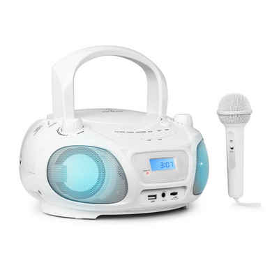 Auna Roadie Sing CD Boombox Stereoanlage (FM-Radio, Kinder CD Player tragbar Musikbox Bluetooth CD Spieler Radio Soundbox)